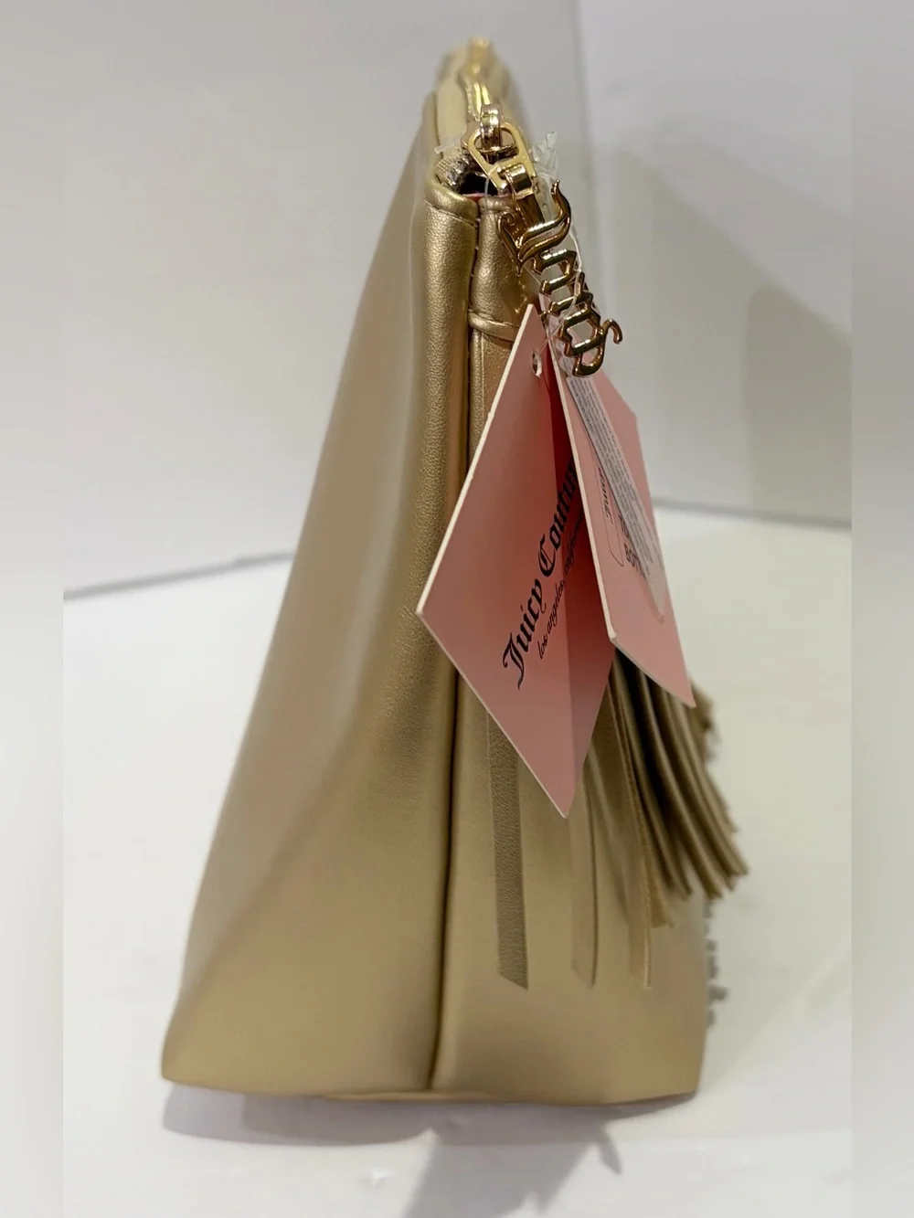 Juicy Couture Gold Fringe Cosmetic Bag NWT